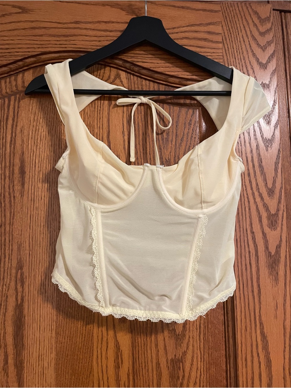 Garage Butter Yellow Corset Top Size M
